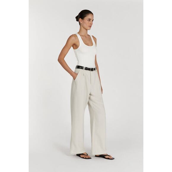 DISSH Rowan Bone Pant Wide Leg High Waist Trousers Size 10 Capsule Classic Chic - Picture 3 of 16